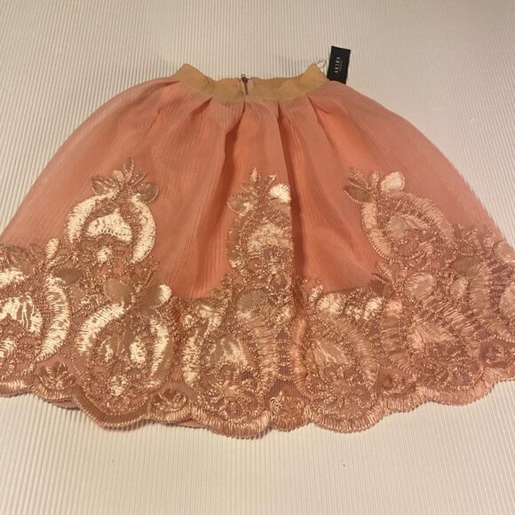 Akira Embroidered Detailed Mesh lined Full Skirt Medium - Picture 1 of 9